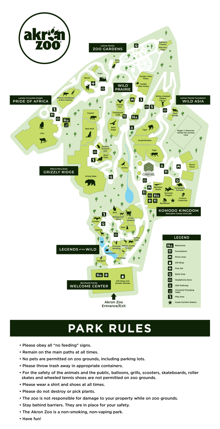 Akron Zoo Map